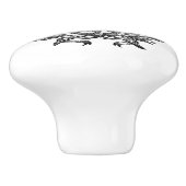 Retro Vintage Biene und Wreath mit Bogen Keramikknauf (Seitenansicht)