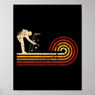 Retro Vintage Billardspiel 8 Ll Pool Player Tour Poster