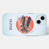 Retro-Vintage Biplane Personalisiert Case-Mate iPhone Hülle (Rückseite (Horizontal))