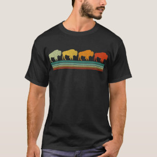 Retro Vintage Bison Amerikanischer Büffel T-Shirt