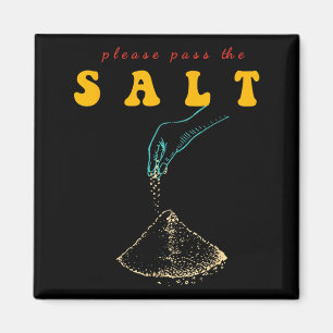 Retro Vintage Bitte P Das Salz Lustiger Salzliebha Magnet