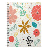 Retro Vintage Blume Foliage Notizblock (Vorderseite)