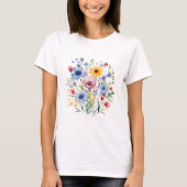Retro Vintage Blume T-Shirt (Vorderseite)