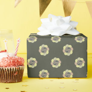 Retro Vintage Blumendesign Geschenkpapier