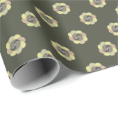 Retro Vintage Blumendesign Geschenkpapier (Rolleneckpunkt)
