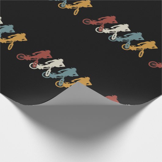Retro Vintage BMX Geschenkpapier (Ecke)