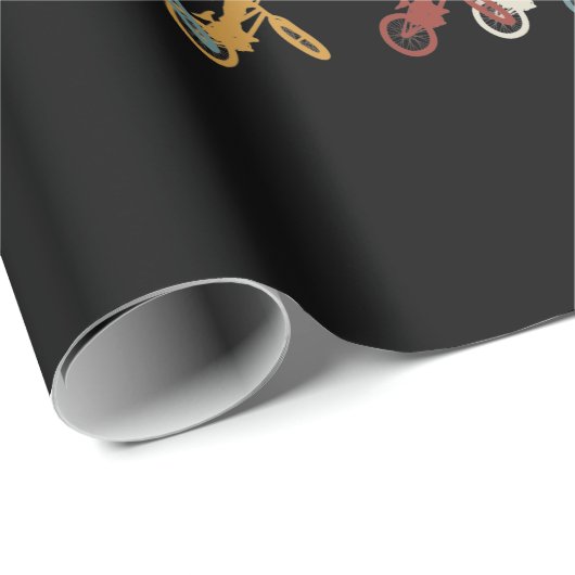 Retro Vintage BMX Geschenkpapier (Rolleneckpunkt)