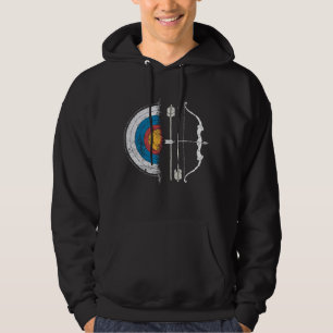 Retro Vintage Bogenschießziel Bogen und Pfeil Boge Hoodie