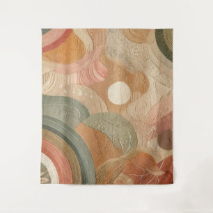 Retro Vintage Bohemian Erdiges Abstraktes Design Wandteppich