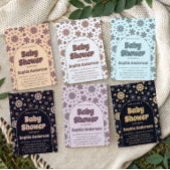 Retro Vintage Boho Daisy 70s Baby Shower  Einladung