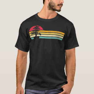 Retro Vintage Bonsai Tree Silhouette gestört T-Shirt