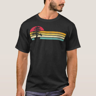 Retro Vintage Bonsai Tree Silhouette gestört T-Shirt
