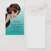 Retro Vintage Bouffant Aquacosmetologist-Karten Visitenkarte (Vorne/Hinten)