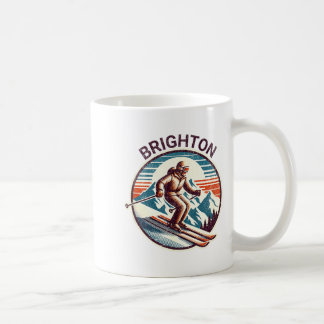 Retro Vintage Brighton Utah Skigebiet Winter Kaffeetasse