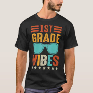 Retro Vintage Brille 1. Klasse Vibes Back to Scho T-Shirt