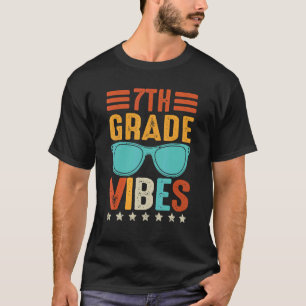 Retro Vintage Brille 7. Grade Vibes Back to Scho T-Shirt