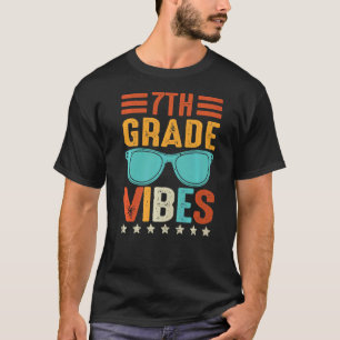Retro Vintage Brille 7. Grade Vibes Back to Scho T-Shirt