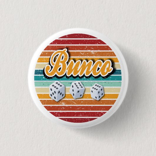 Retro Vintage Bunco Button (Vorderseite)