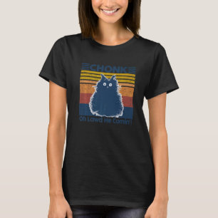 Retro Vintage Ca Chonk Oh Lawd Er kommt Katzen Mem T-Shirt