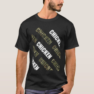 Retro Vintage Camouflage Hühner Bauer T-Shirt