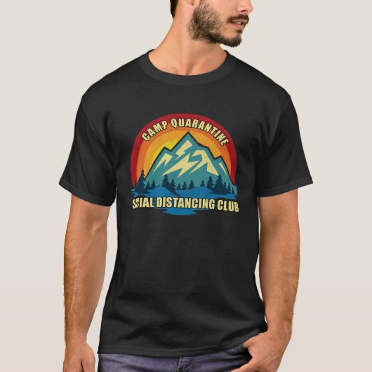 Retro Vintage Camp Quarantine Social Distancing T-Shirt (Vorderseite)