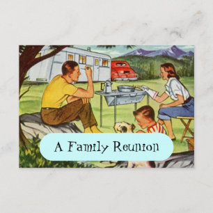 Retro Vintage Camper Familien-Wiedervereinigungs-E Einladung