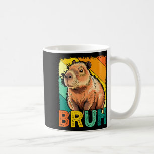 Retro Vintage Capybara Bruh Meme für Jungen Mädche Kaffeetasse
