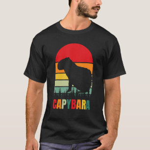 Retro Vintage Capybara Silhouette Capybara Liebhab T-Shirt