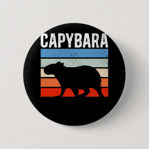 Retro Vintage Capybara Süßes Tier Button