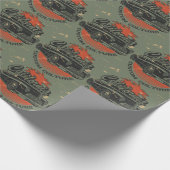 Retro Vintage Car Geschenkpapier (Ecke)