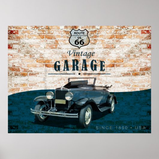 Retro Vintage Car Poster (Vorne)