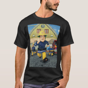Retro Vintage Cartoon Fireman-Namen für Sam Childr T-Shirt