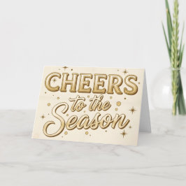 Retro Vintage Cheers to the Season Christmas Feiertagskarte
