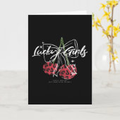 Retro Vintage Cherry Quote Typography  Karte (Gelbe Blume)