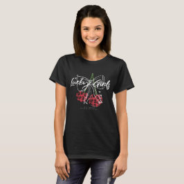 Retro Vintage Cherry Quote Typography T-Shirt