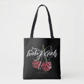 Retro Vintage Cherry Quote Typography  Tasche (Vorderseite)