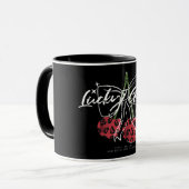 Retro Vintage Cherry Quote Typography  Tasse (Vorderseite Links)