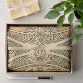 retro Vintage Child With Flowers Seidenpapier (Geschenk)