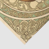 retro Vintage Child With Flowers Seidenpapier (Detail)