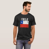 Retro Vintage Chile Flag chilenische Roots T-Shirt (Vorne ganz)