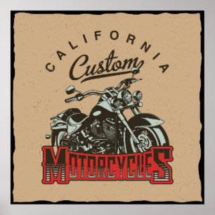 Retro-Vintage-Chopper Poster