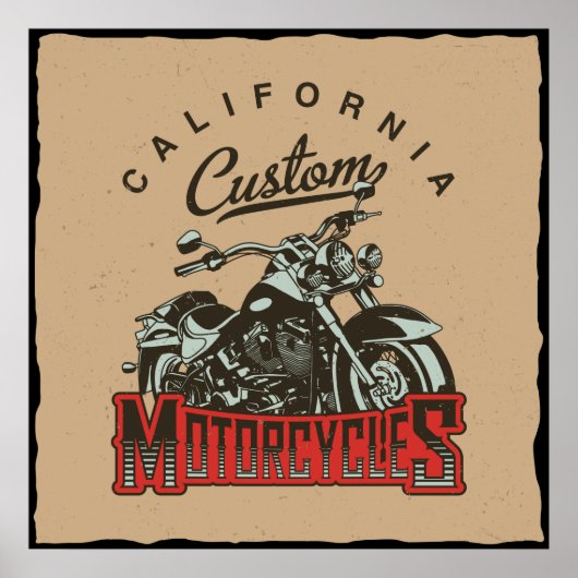 Retro-Vintage-Chopper Poster (Vorne)