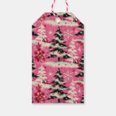 Retro Vintage Christmas: 1950's Pink Xmas Geschenkanhänger (Rückseite)