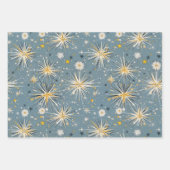 Retro Vintage Christmas: Atomare Sternennacht Geschenkpapier Set (Vorderseite)