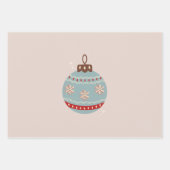 Retro Vintage Christmas Bauble Geschenkpapier Set (Vorderseite)