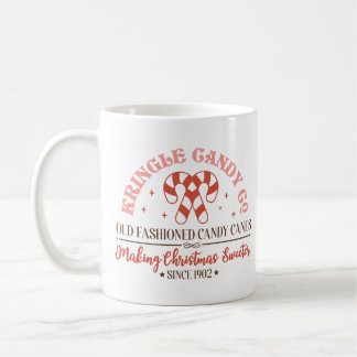 Retro Vintage Christmas Candy Co Unterschreiben Kaffeetasse