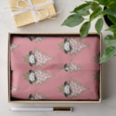 Retro Vintage Christmas Girl mit Baumhut Seidenpapier (Geschenk)