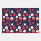 Retro Vintage Christmas Illustration Muster Geschenkpapier Set (Vorderseite)