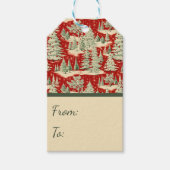 Retro Vintage Christmas Landscape Geschenkanhänger (Vorderseite)