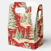 Retro Vintage Christmas Landscape Geschenkschachtel (Geöffnet)